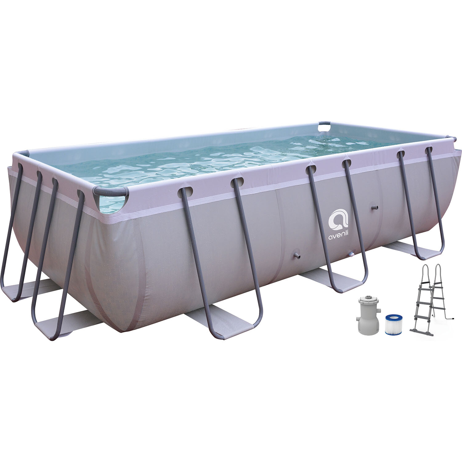 Rectangular Frame Pool Set - Grey