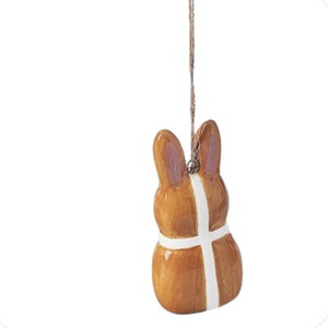 Hot Cross Bunny Hanging Decoration