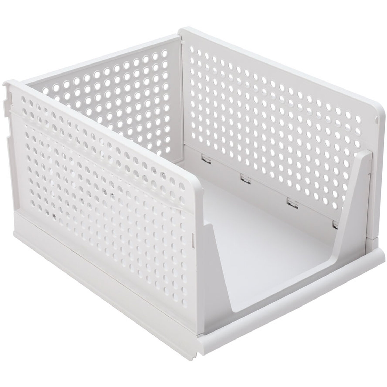Set of 4 Stackable Wardrobe Organiser Drawers - White