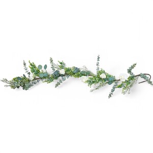 White Rose Eucalyptus Luxury Garland