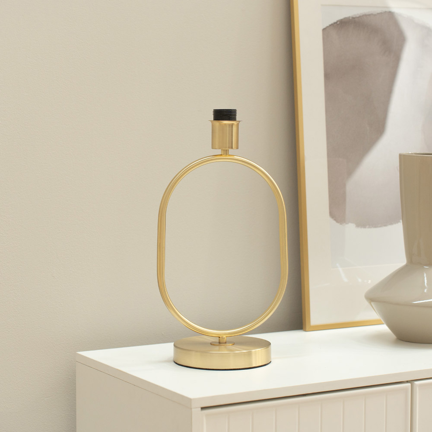 Image of Antonia Oval Metal Table Lamp Base&hellip;