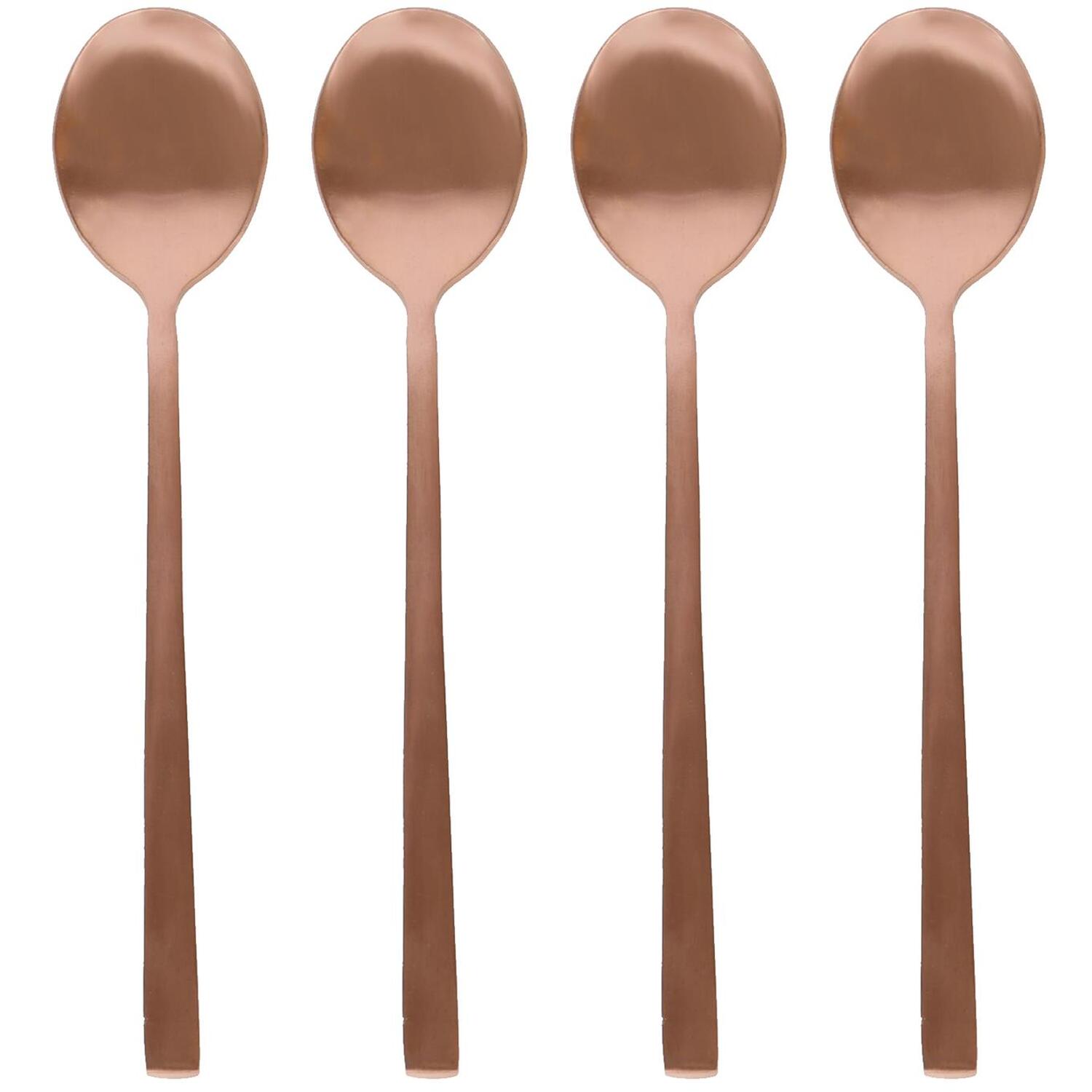 Image of Stainless Steel Metallic Coloured Teaspoons -&hellip;