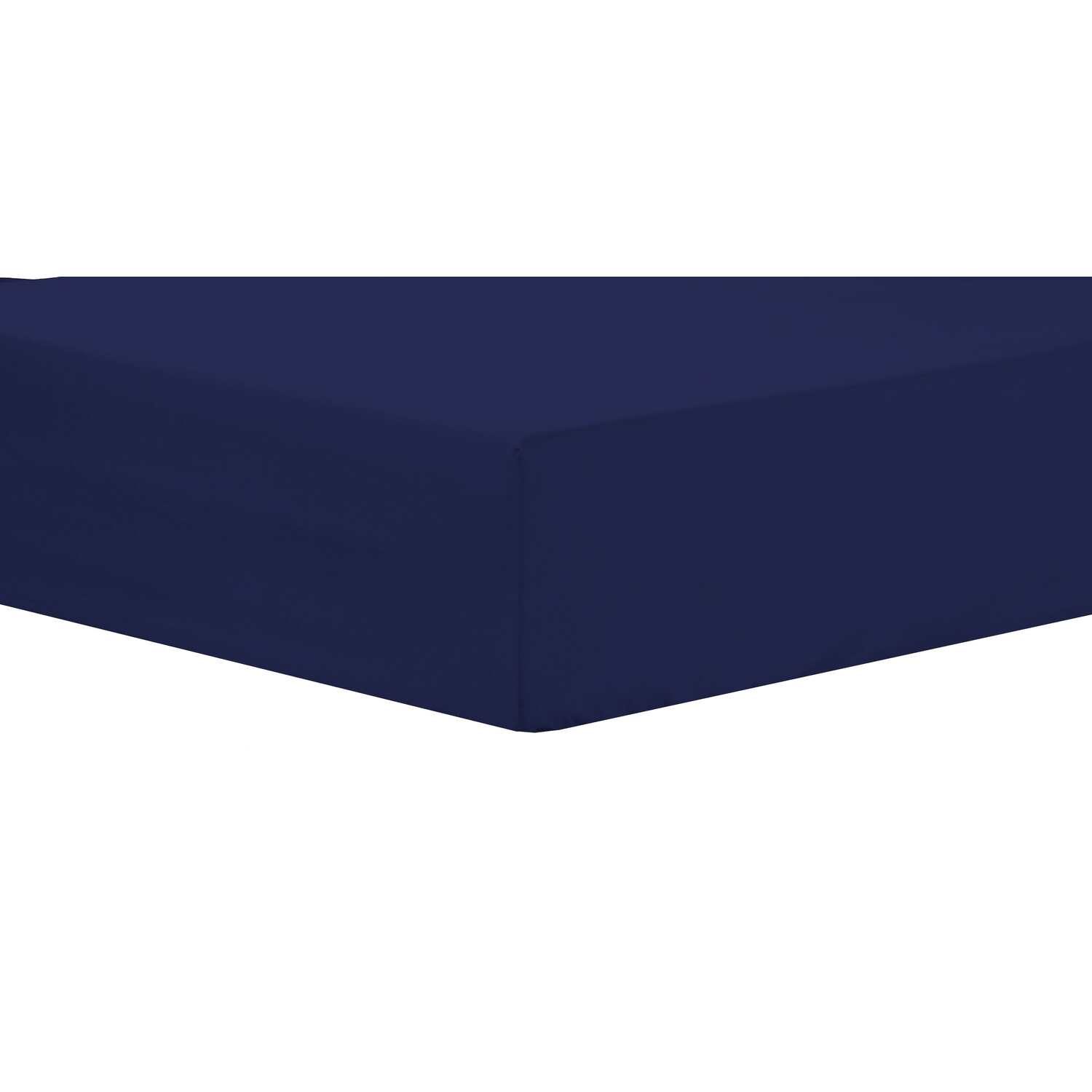 Basics Fitted Sheet - Navy Queen