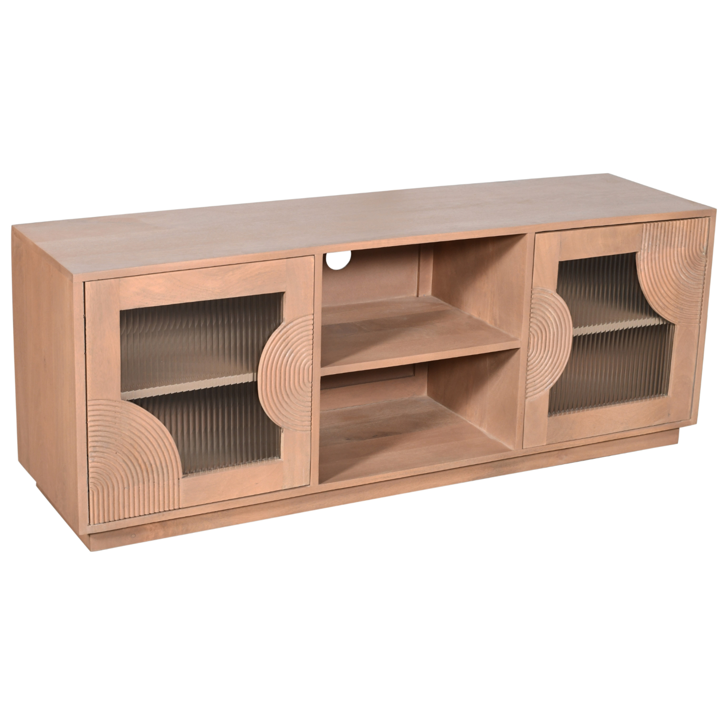 Jodhpur Solid Wood Tv Cabinet - Brown