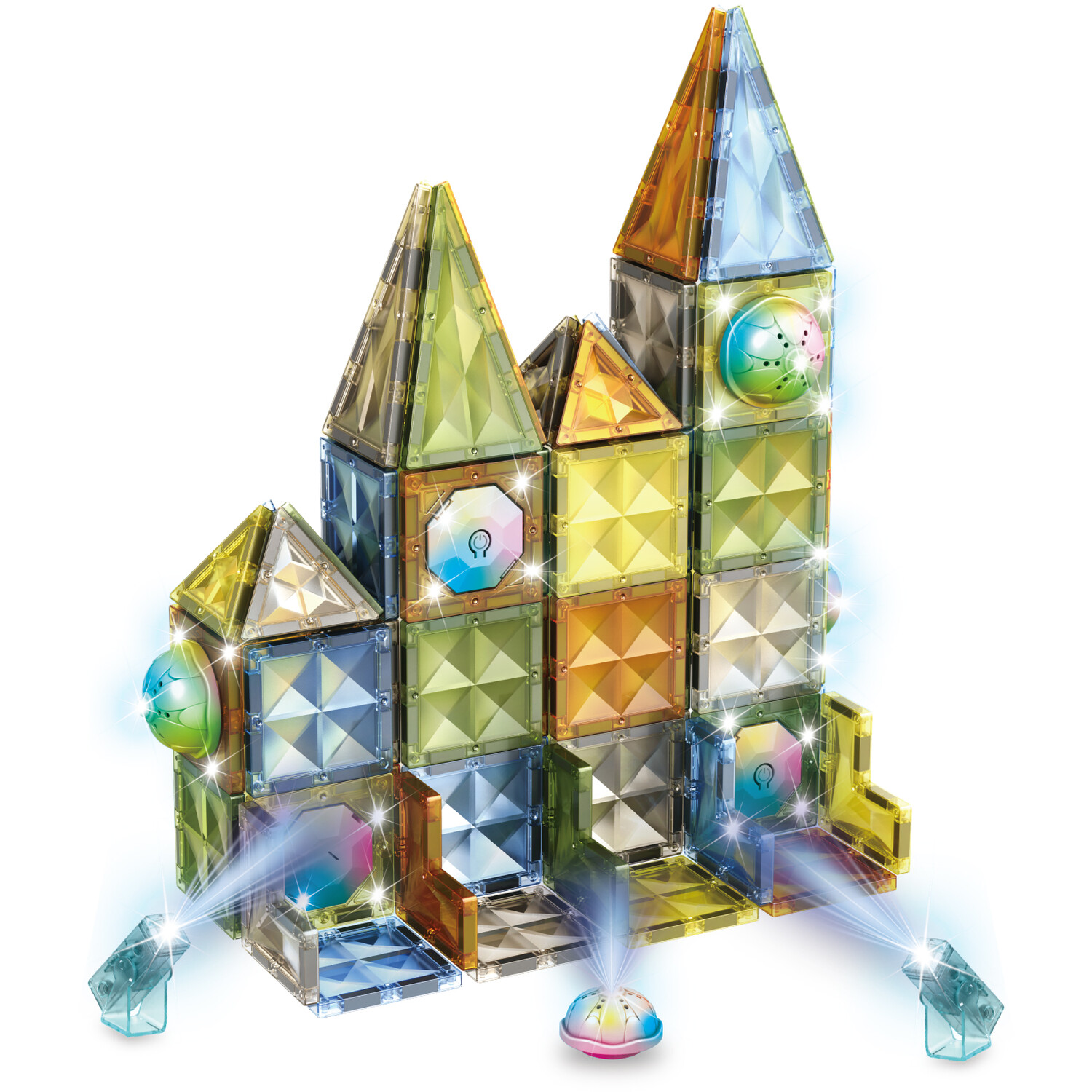 82 Piece Diamond Magnetic Tile Set - Multicolour