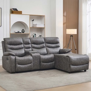 Avon 3 Seater Recliner Chaise Fabric Sofa