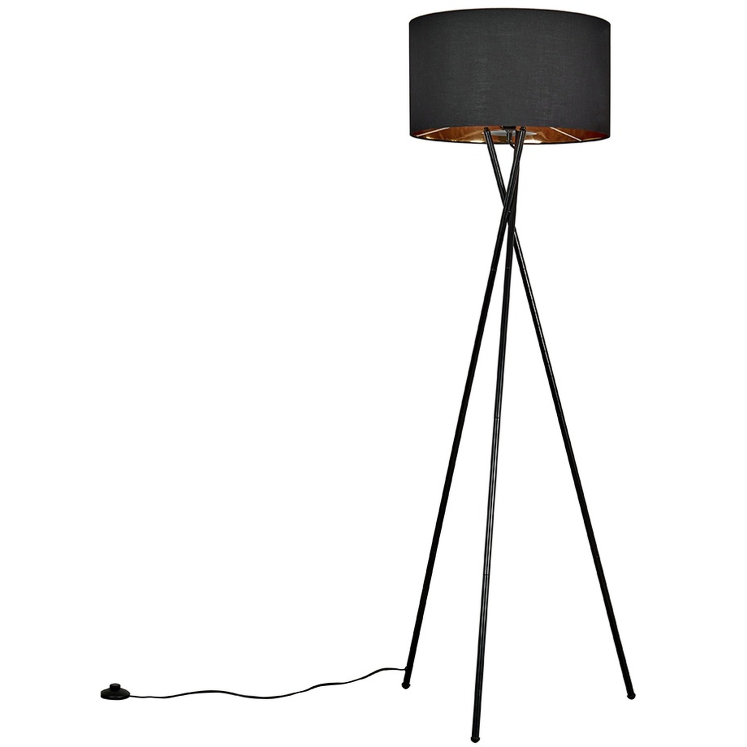 Image of Camden Black Tripod Floor Lamp with&hellip;