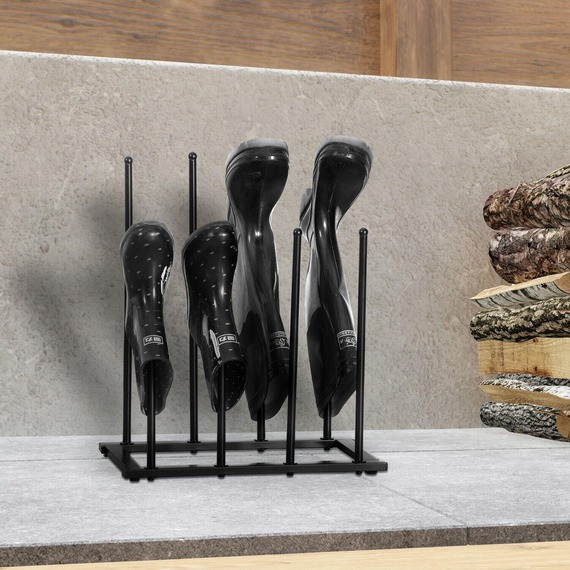 4 Pair Welly and Boot Stand Rack
