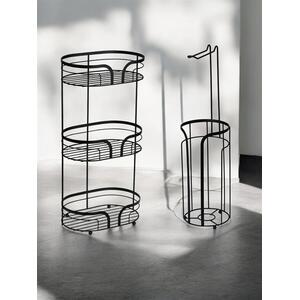 Dante 3 Tier Bathroom Floor Caddy and Toilet Roll Holder