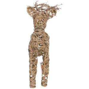 LED Rattan Reindeer Standing Decoration