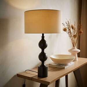 Declan Candlestick Table Lamp with Drum Shade