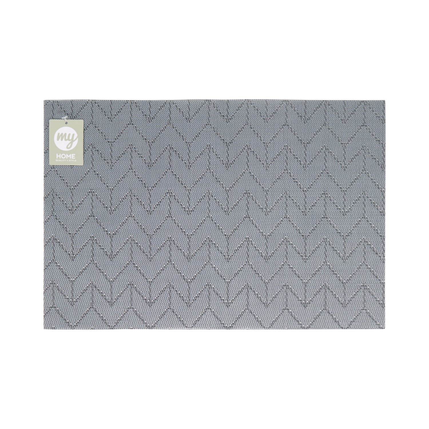 My Home Geometric Jacquard Placemat - Grey