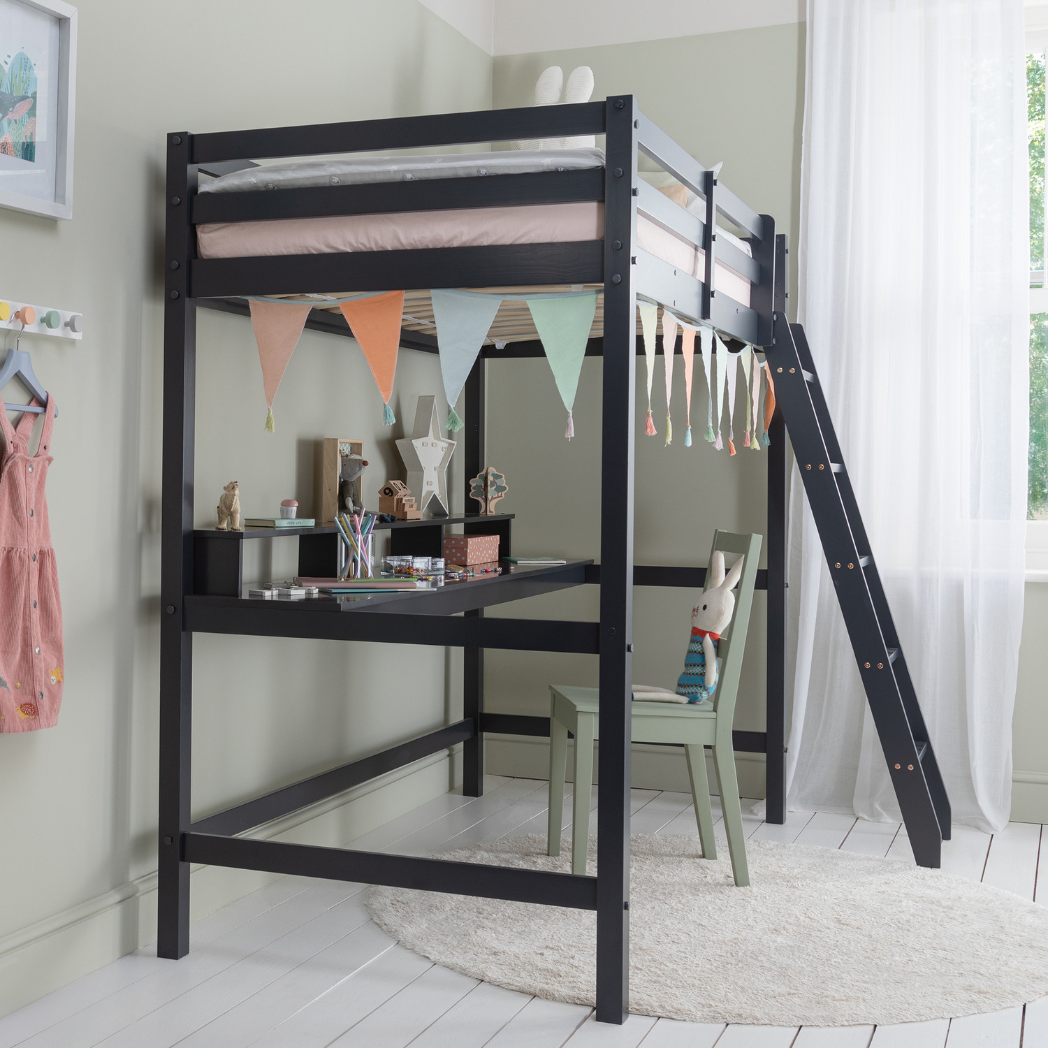 Thea Desk For High Sleeper Cabin Bed - Anthracite
