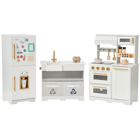 Large Play Kitchen with Fridge and Accessories