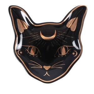 Mystic Cat Face Trinket Dish For Precious Treasures