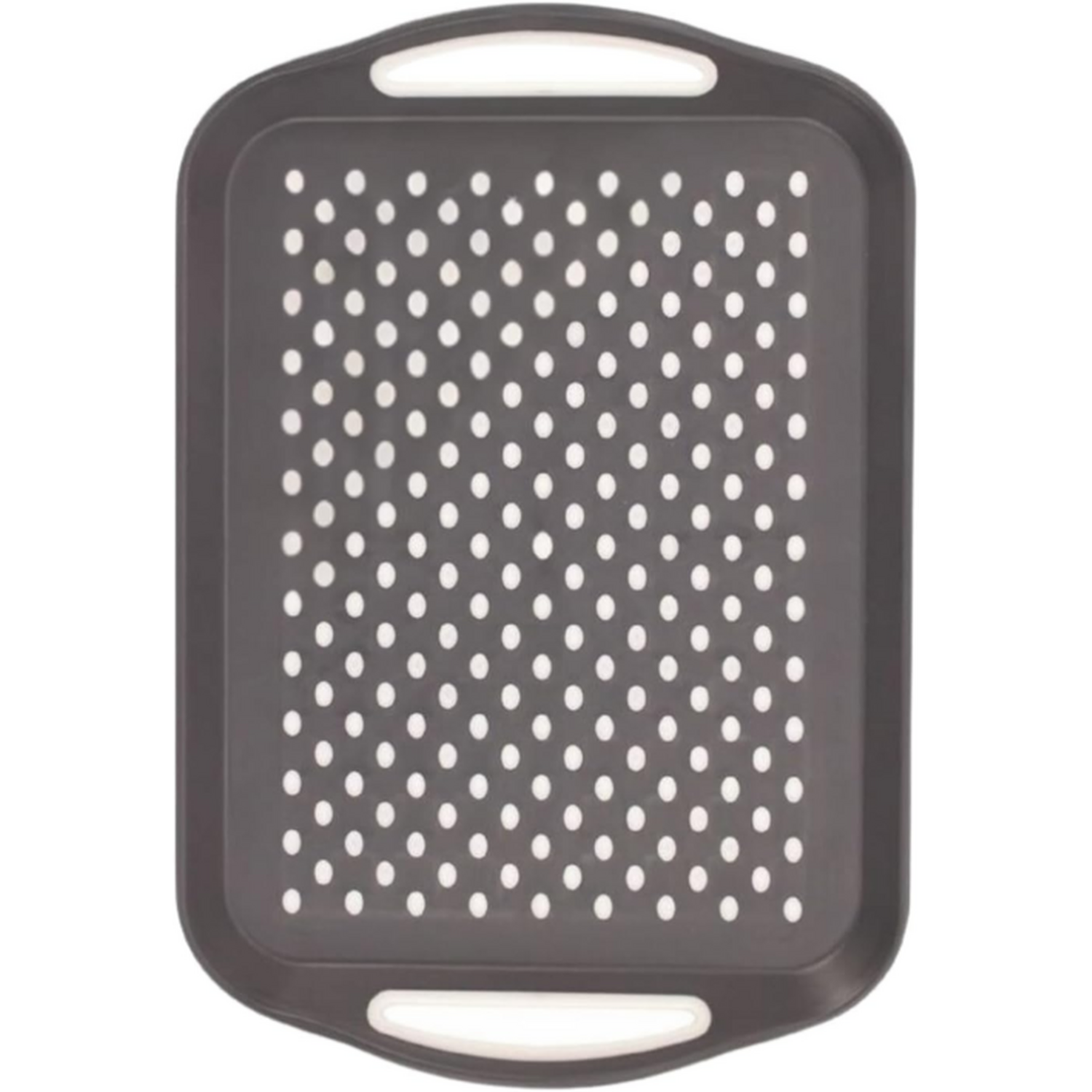 Image of Spotty Non-Slip Serving Tray - Grey