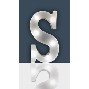 St Helens Battery Operated 3D LED Letter S Light