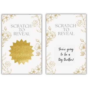 2 Pack You're Going to be a Brother A6 Scratch Card
