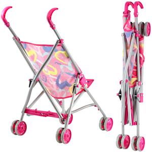 Baby Doll Set With Pushchair Feeding Accessories