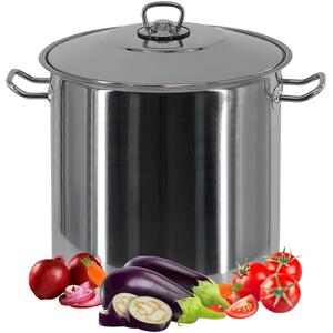 Deep Stock Pot 21L Induction Base All Hob Compatible