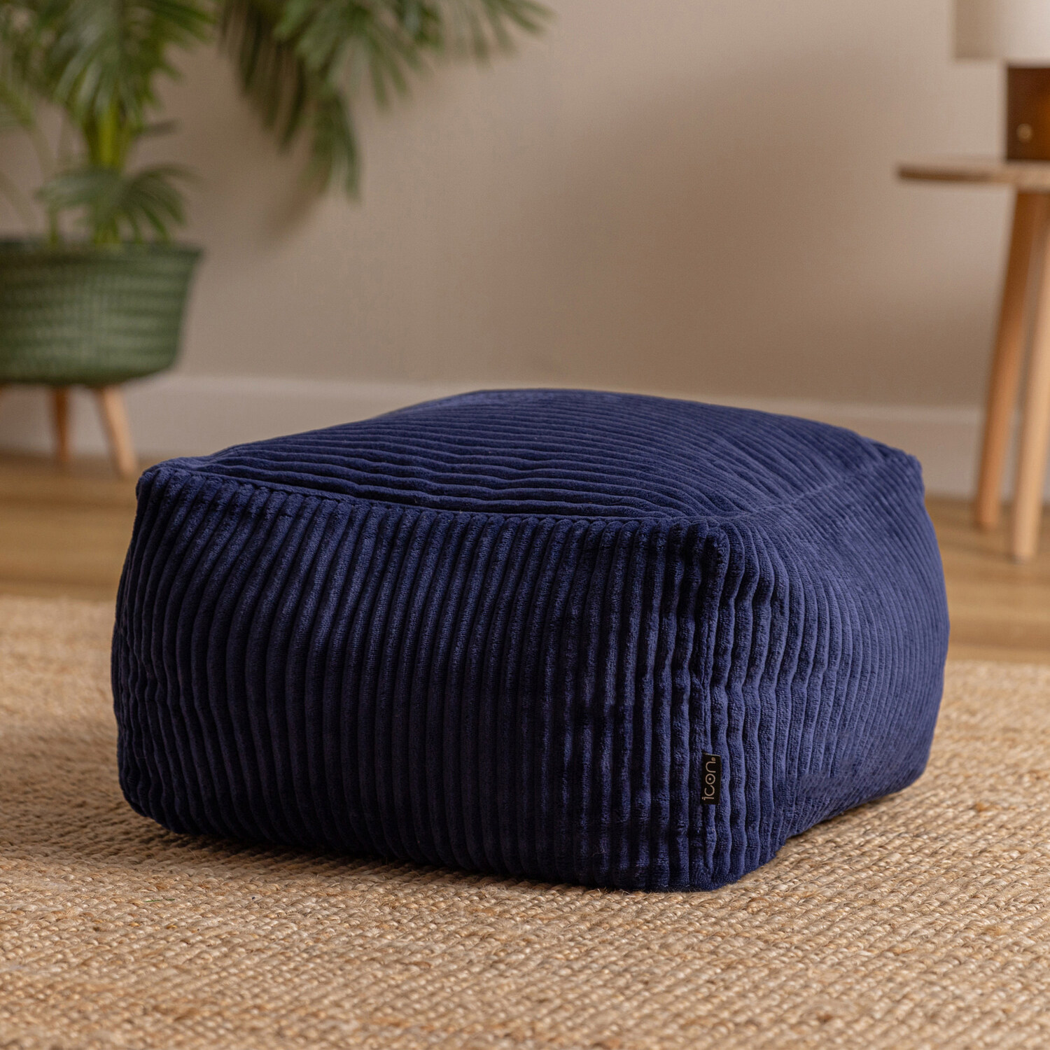 Icon Cord Footstool - Navy
