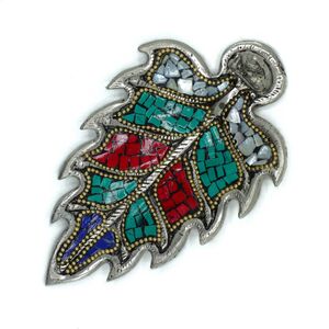 Buddha Leaf Tibetan Incense Holder MultiColor