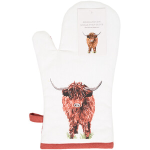 Highland Cow Design Single Oven Glove