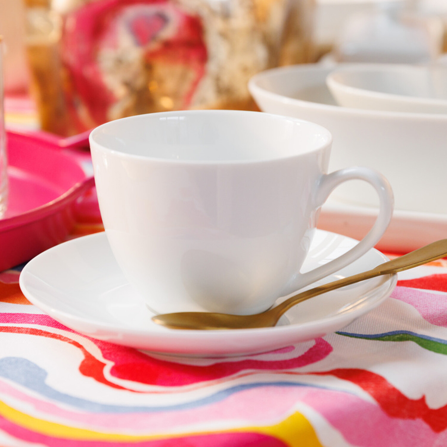 Image of Chalk Porcelain Cappuccino Cups and Saucers,&hellip;