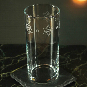 Engraved Set of 4 Hiball 12oz Stars Pattern design