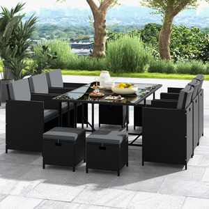 11 Pieces Patio Dining Set