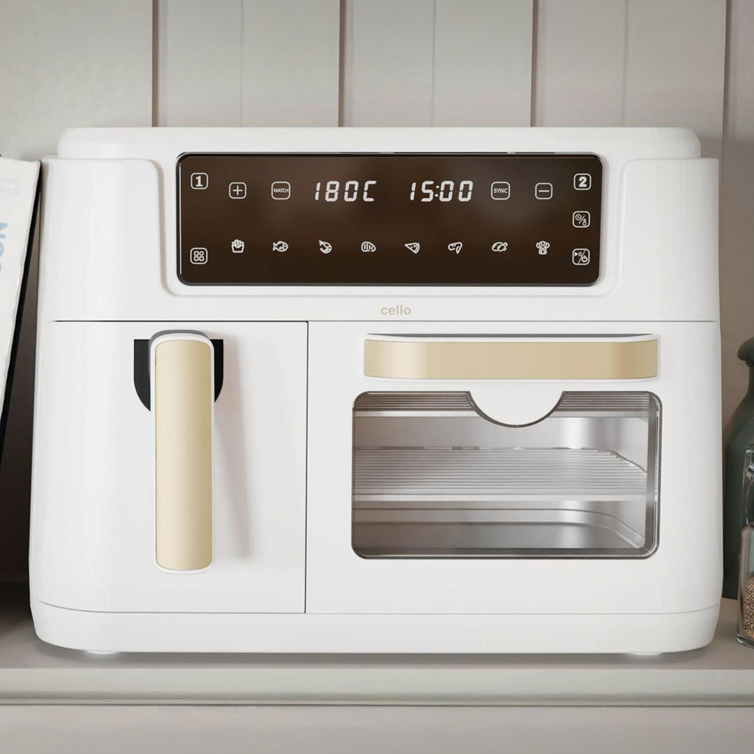 Cello Dual Zone Airfyer And Home Oven - White