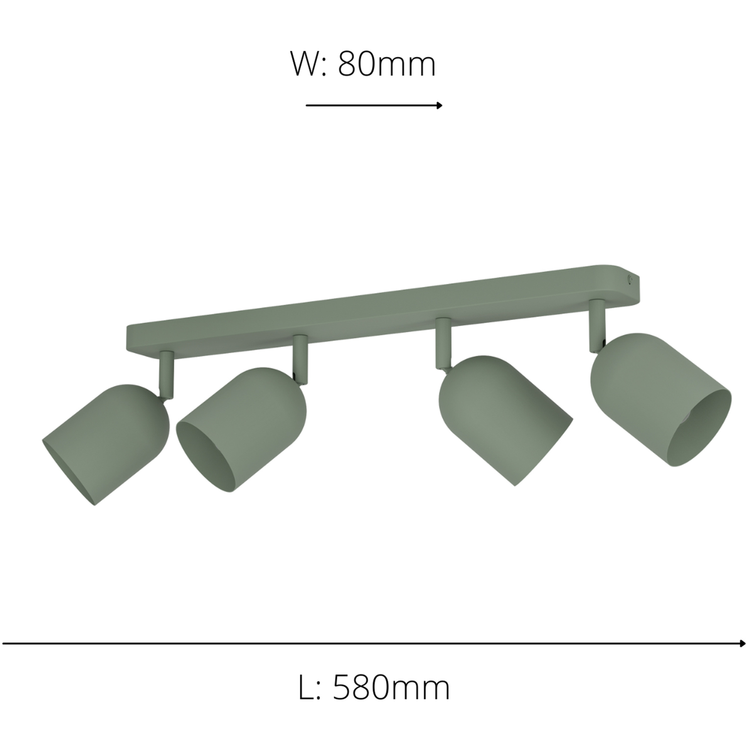 Eglo Tilston Steel Minimalist 4-light Ceiling Spotlight Green - Green