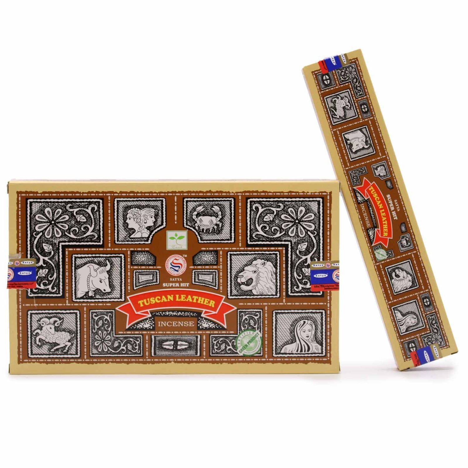 Super Hit Tuscan Leather Yoga Incense for Focus, Calm, Aromatherapy - Brown