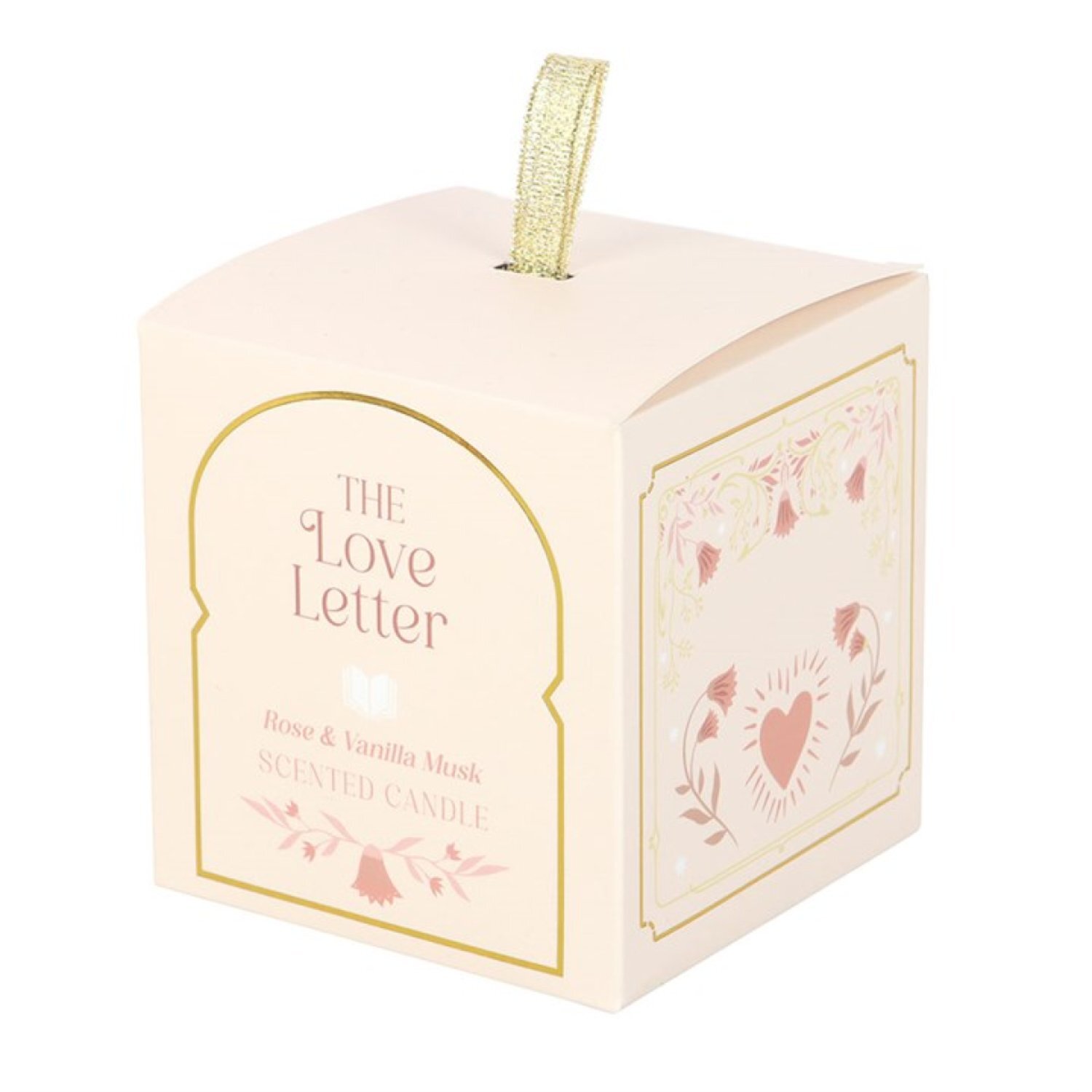Love Letter Rose Vanilla Musk Candle Romantic Gift Cozy Nook Decor - Pink