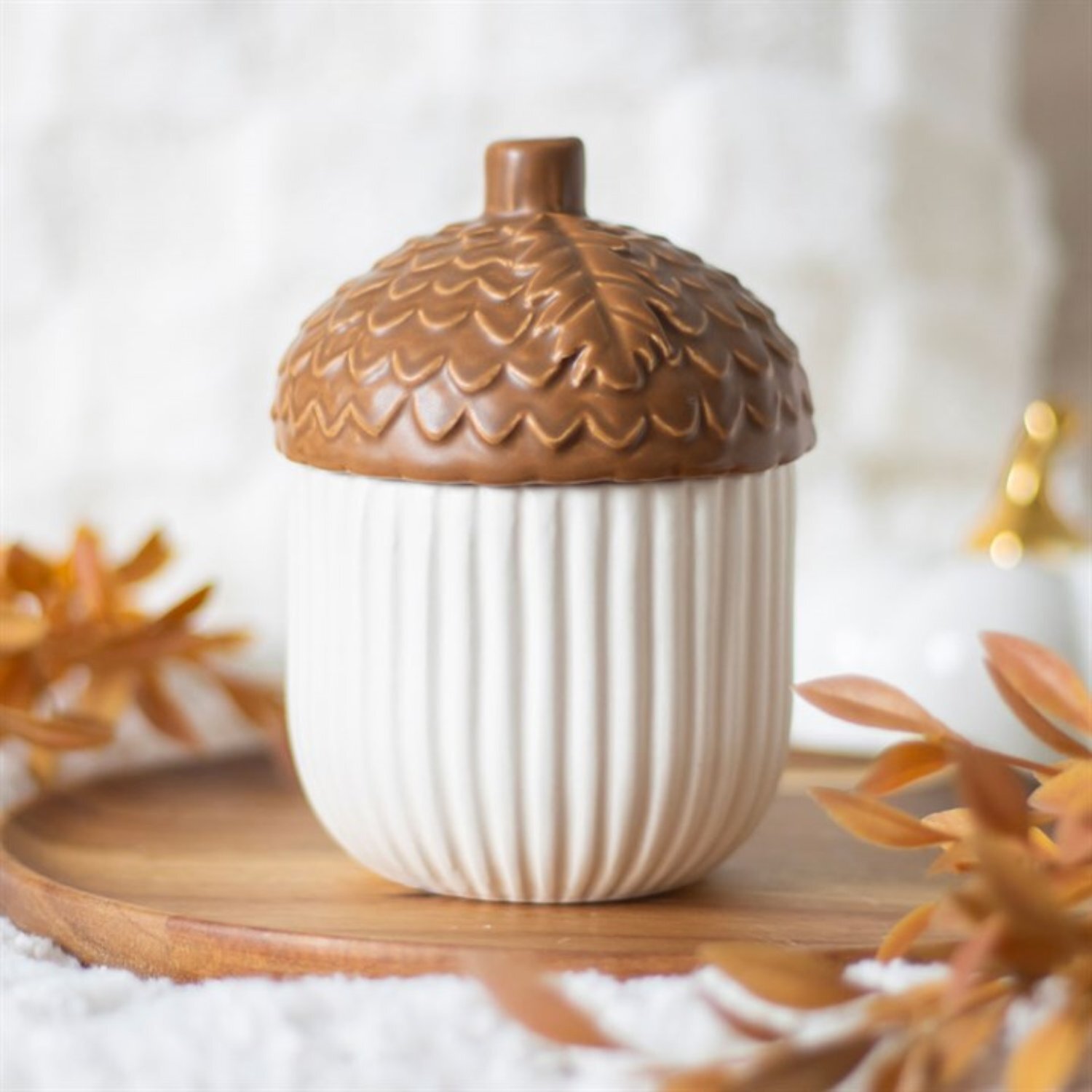Image of Autumn Acorn Ceramic Storage Jar Kitchen&hellip;