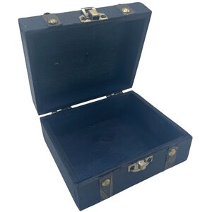 Teal Square Tea Chest Stylish Storage Gift Organizer