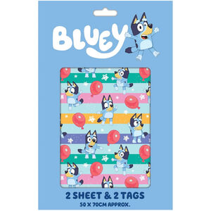 Bluey Balloon Gift Wrap Sheets