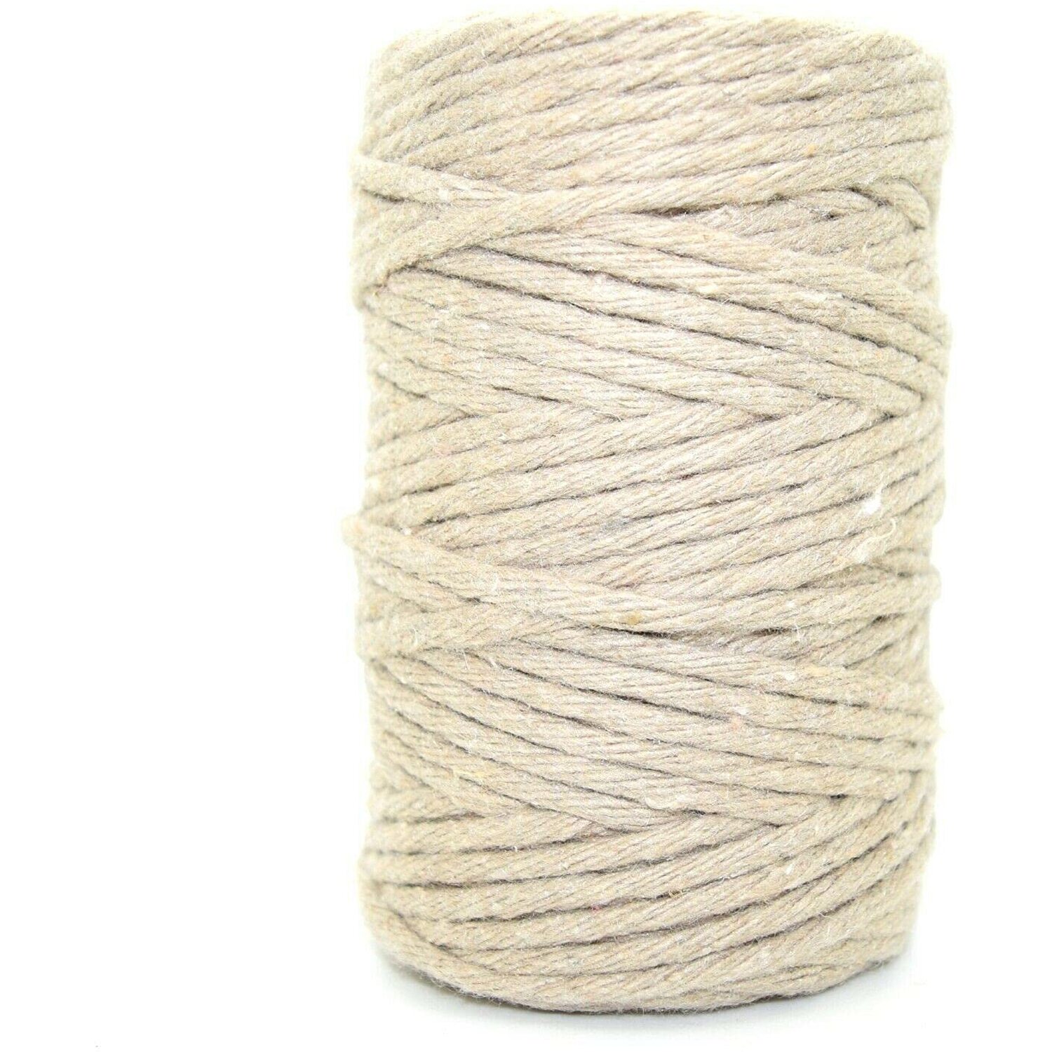 Premium Red Macrame Cord Twine 3mm x 50m Natural Cotton Craft Rope Reel - Beige / 2mm / 50mm