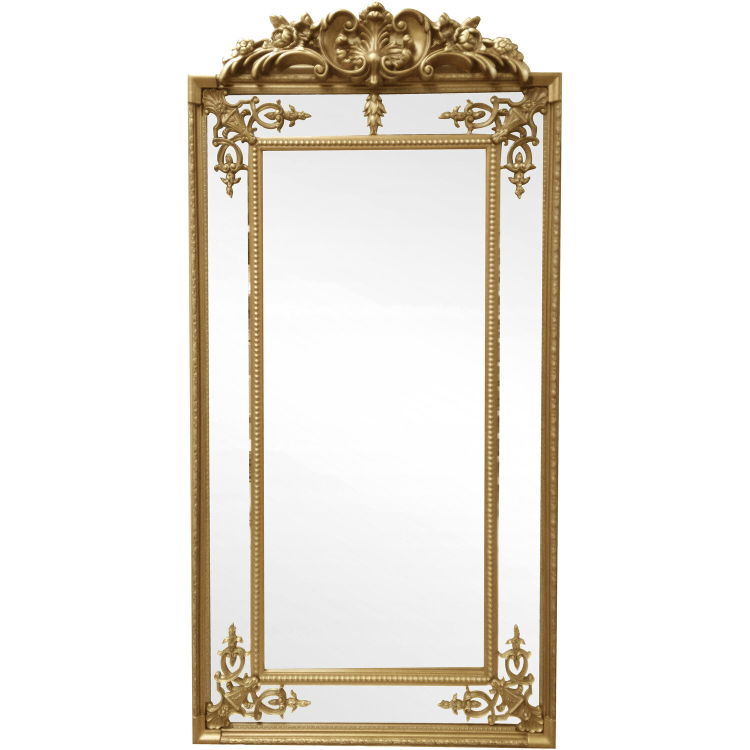 Image of Palu Tall Black Wall Mirror with&hellip;