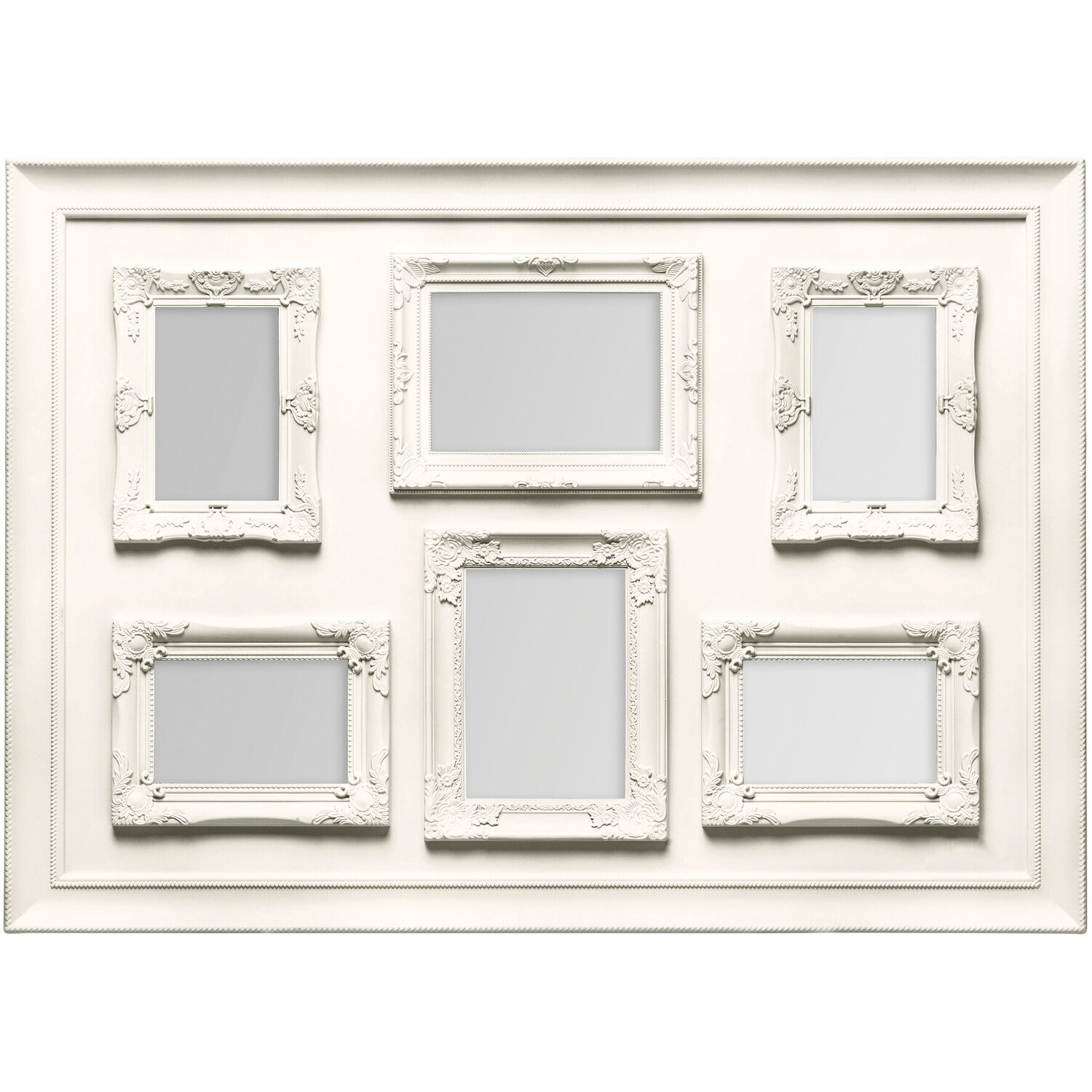 Maren Cream Contemporary 6 Photo Frame - Cream
