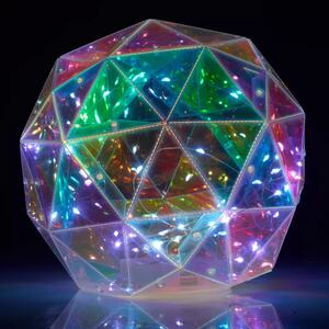 20cm Iridescent Ball LED String Lights - Multicoloured - Set of 2