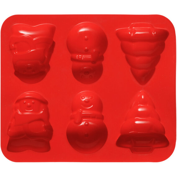 Hallie Red 6 Christmas Theme Silicone Cake Mould