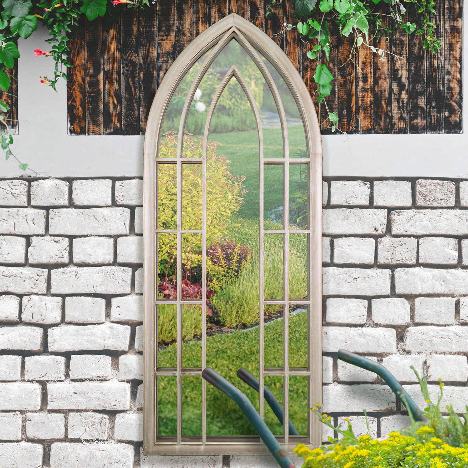 Image of MirrorOutlet Gothic Arch Large Outdoor Garden&hellip;