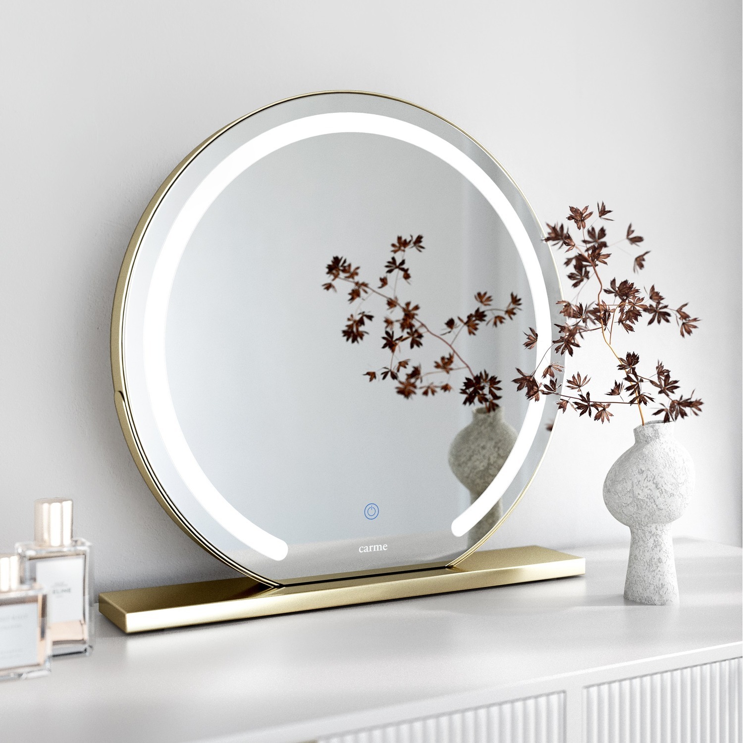 Image of Elsie Large Gold Touch Sensor LED&hellip;