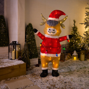 LED Christmas Highland Cow Decoration