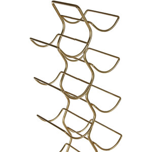 Wren 12 Bottle Wine Rack With Gold Finish