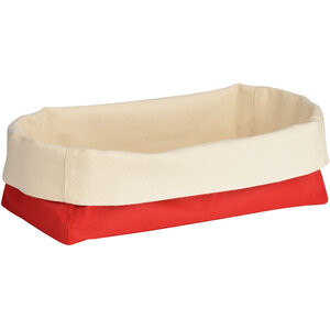 Red And Cream Oval Bread Basket