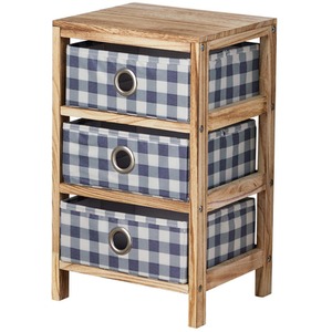 Natural / 63cm Home Source Weybourne Fabric Drawer Storage Chest  shot 14270664