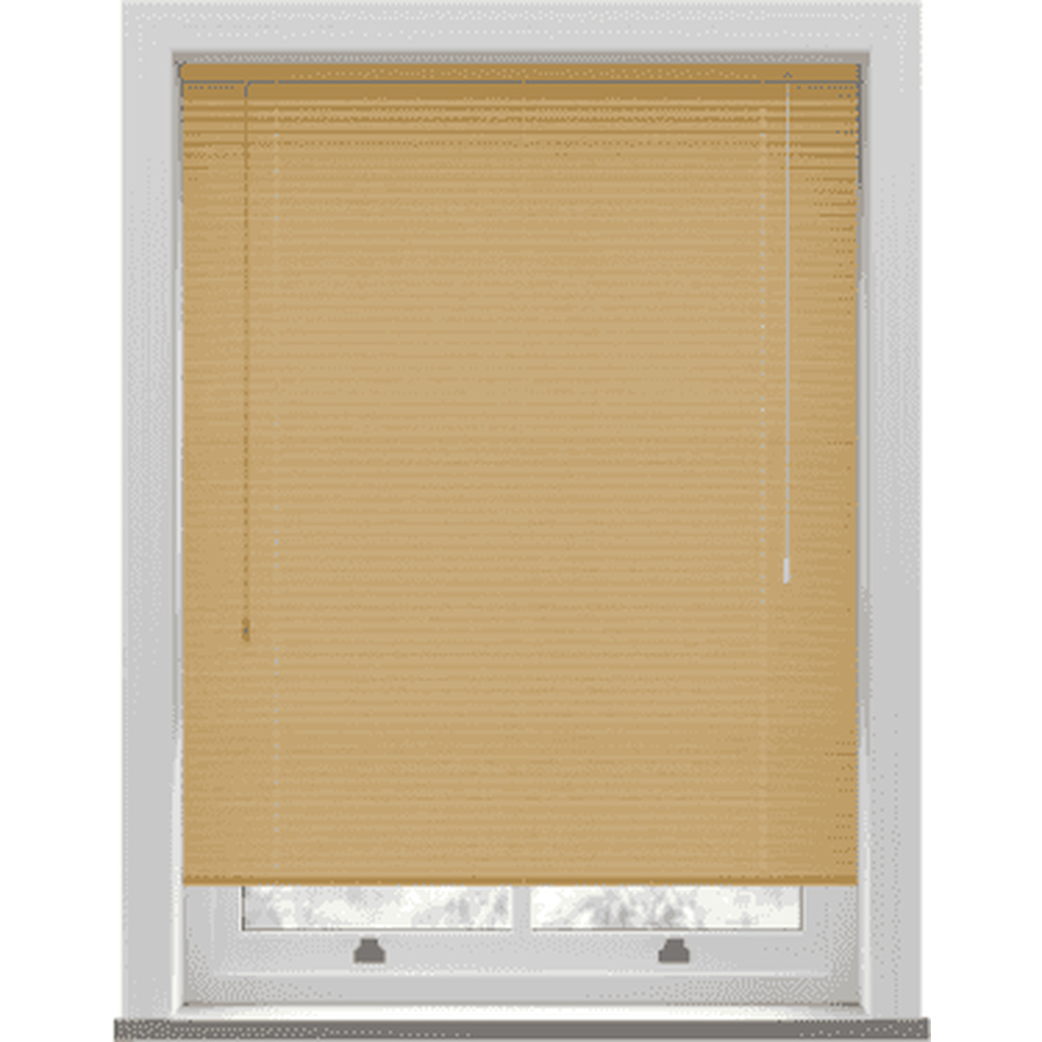 25mm Slats Pvc Venetian Blind - Natural 152cm 95