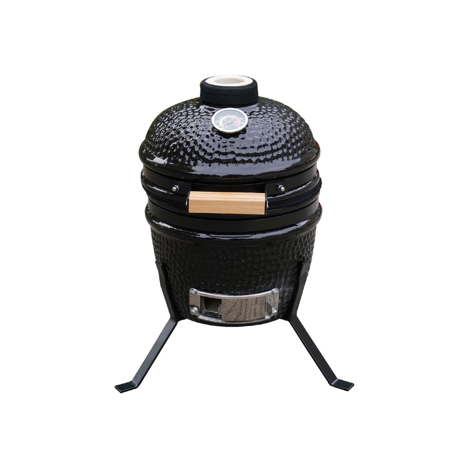 Alivio Ceramic Mini Bbq Grill Smoker Egg Charcoal Cooking Oven - Black